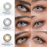 Small Pupil Brown Grey Colored Contact Lenses 1Pair Beauty Cosmetic Yearly Use Color Contacts Eyes Fashion Makeup Lens