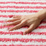 Soft Tufting Stripe Bathroom Mat Floral Tulip Bedroom Carpet Anti-slip Tidy Rug Doormat Foot Dry Pad Aesthetic Home Room Decor