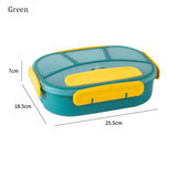 1800ML Lunch Box with Tableware, Bento Box for Worker and Students, Kid's Snack Box, Microwavable Food Storage Container