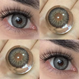New 1pair Colored Contact Lenses for Eyes Gray Contacts Lenses Fashion Blue Eyes Lenses Yearly Korean Gray Contacts