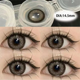 2Pcs Natural Eyes Contacts Lenses Myopia Prescription Circle Colored Lenses Beauty Pupil Makeup Lens Yearly