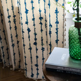 1pc Linen-Style Sheer Curtain, Japanese/Vintage Style for Living Room Bedroom Cafe, Translucent