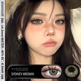 1pair Color Contact Lenses with Eyes Natural Blue Contact Lenses Brown Pupils Beauty Gray Lenses Yearly Green Contacts