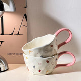 Cute Little Bear Rabbit Ceramic Mugs Hand Pinched Irregular Coffee Cups Milk Cup for Kids Breakfast Oatmeal Cup Creative gift