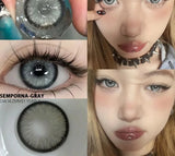 2pcs Colored Contact Lenses for Eyes Natural Look Brown Eye Lenses Gray Pupils Blue Lenses Green Contacts Beauty Makeup