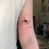 Temporary Tattoo Sticker Sweet Bow Star Tattoo Waterproof Long Lasting Non-Reflective Gentle Body Art for Women Students Daily W