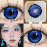 Blue Colored Contact Lenses with Diopter Power 14.5mm Small Pupil Lens for Eyes Beauty