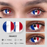 1 Pair Colored Contact Lenses Cosplay Colorful Contact Blue Eyes Contact Anime Red Lenses Halloween white Lenses