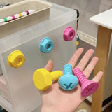 Screws Adhesive Hooks Creative Hooks Wall Hooks Clothes Hooks Behind Doors Strong Adhesive No Punching Children's Cute Hooks