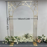 1pcs/3pcs Shining Gold Mirror Chuppah Acrylic Backdrop Stand for Wedding Decoration Flower Stand Walkway Pillar 2M/2.4M Tall