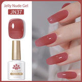 Transparen Gel Nail Polish Pink Jelly Nude Semi Transparent French Nail Camouflage UV Gel Varnish Soak Off Nail Art