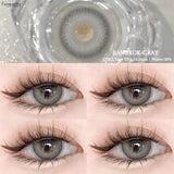 1Pair Natural Brown Contact Lenses for Eyes Colored Lenses Gray Pupils Big Eye Lenses Fashion Beauty Contacts Yearly