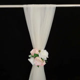 Ikeehome  Set of 2 Wedding Arch Mesh Draping Fabric Sheer for Easter Bridal Shower Backdrop Outdoor Party Arches Church Ceremony Decoratio