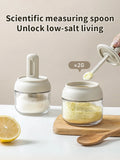 1/3 pcs Glass Seasoning Bottle With Telescopic Spoon Household Kitchen Salt Storage Box Leak Proof and Moisture-proof