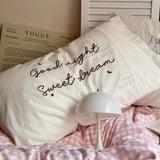 White Cotton Embroidery Bow Tie Throw Pillow Cover Soft Home Textile Cushion Cover Bed Sofa Decorative Long Pillowcase