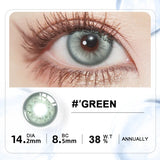 1pair Blue Green Gray Brown Color Contact Lenses Iris Circle Lens 14.2mm Fastshipping