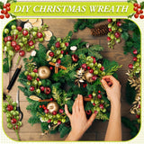 6/12Pcs Christmas Decoration 22CM Artificial Pine Branches for Home Decor Christmas Tree Pendant Ornament Party Gifts Supplies