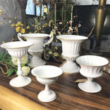 2pcs White Wrought Iron Flower Pot European Metal Flower Arranger Wedding Event Table Flower Decoration Retro Vase Ornaments