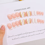 24pcs Dark Spider Bat Halloween Fake Nails Almond Short Reusable Artificial False Nails Full Cover Nail Tips DIY Press On Nails