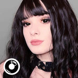 Eye Eyes Color Contacts Colored Contact Lenses Lens Pupil Enlarging Cosplay Anime Black White Blind 2Pcs 1 Year Yearly