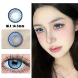 1Pair Contact Lenses for Eye Butterfly Blue Colored Lenses Purple Eye Degree Prescription -0.00 to -8.00  Beauty Pupils