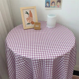 Dust-Proof Cotton Checkerboard Tablecloth Rectangular Picnic BBQ Table Cover for Wedding Party Decor Dining Room Table Cloth