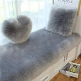 Grey Plush Sofa Cushion Long Plush Simple Winter Anti Slip Mat European Style Thickened Encryption Warm and Dustproof Sofa Towel