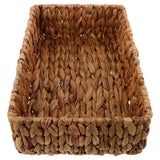 Natural Seagrass Storage Basket Handmade Woven Desktop Organizer Tall Narrow Basket for Bathroom Toiletries Office Supplies