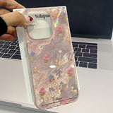 Cute Tulip Pink Floral Fashion Gauze Clear Phone Case For iPhone 16 15 14 13 12 11 Pro Max XS XR X 7 8 Plus Silicone Soft Cover