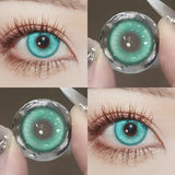 2pcs Cosplay Color Contact Lenses Anime Golden Yellow Pupil 6months Halloween Cute Eye Circle Lens 14.2mm