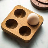 1Pc Multi-Grids Acacia Wood Egg Tray Wooden Baked Egg Storage Tray Scandinavian Pastoral Style Duck Egg Storage Box Storage Rack Suitable for Kitchen and Restaurant Egg Storage Rack Baking Refrigerator Egg Tray Gift Giving