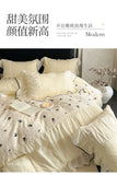 Princess Style Duvet Cover Set Lace Ruffles Rose Embroidery Bed Cover Bed Sheet Pillowcase Soft Bedding Set Decor Gift for Home
