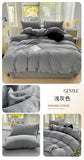 Solid Color Bedding Set Kids Twin Full Queen Size Washed Cotton Single Couple Duvet Cover Set Quilt Cover Pillowcases Bed Linen