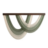 Ikeehome  Wooden Arc-shaped Decorative Tapestries, Home Living Room Wall Hangings, Hand-woven Decorative Tapestries 100x70cm/100x60cm
