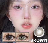 2pcs New Fashion Blue Colored Contacts Lenses for Eyes Brown Eyes Contacts Lenses Yearly Cosmetic Brown Contact Lenses