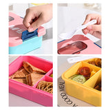 Microwavable Compartment Bento Box Food Grade Plastic Portable Leakproof Lunch Container with Spoon for Students Office Workers