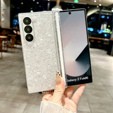 Luxury Aurora Shell Pattern Hard Case for Samsung Galaxy Z Fold 7 6 5 4 fold7 zfold Fold6 Colorful Acrylic Shockproof Back Cover