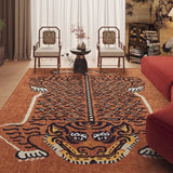 Tiger Print Living Room Carpet Retro Luxury Large Area Bedroom Rug High-end Fashion Home Decor Sofa Coffee Table Mat Alfombra