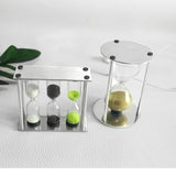 3-in-1 Metal Sand Timer Set 3/4/5 Mins Triple Hourglass Desk Decor for Study Office Stainless Steel Flow Decor Watch Timer Gift