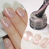 10ml Pink Gold Water Light Cat Magnetic Gel Polish HEMA TPO FREE Aurora Glitter Crystal Soak Off UV Varnish Manicure