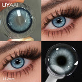 2pc Colored Contact Lenses Natural Eyes Brown Color Lens Real Iris Green Pupils Blue Eyes Lenses Cosmetic Lens Makeup Gray