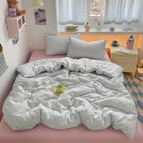 100% Cotton Bedding Set Cartoon Cute Animals Duvet Cover Set Bed Linen Flat Sheets Set 2 Pillowcases Single Double Queen Size