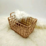 Handwoven Rattan Storage Basket Multipurpose Organizer for Kitchen Sundries Clothing Toys Snacks Desktop Items Home Organization