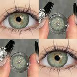 2PCS Color Contact Lenses for Eyes with diopters Myopia Green Blue Pupils Lenses Beauty Cosmetics Multicontact Lenses