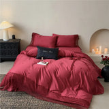Luxury Lace Bow Embroidery Bedding Set Queen King Duvet Cover Bed Sheet Sheet Pillowcases