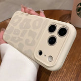 Luxury Leopard Pattern Camera Control Button Case for iPhone 17 16 15 Pro Max 14 Plus 12 13 11 Matte Soft Liquid Silicone Cover