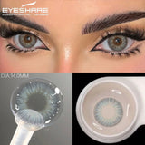 2Pcs Color Contact Lenses for Eye Natural Blue Contact Lenses Brown Pupils Beauty Gray Lenses Yearly Green Eye Contacts