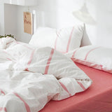 1pcs Duvet Cover Nordic sling 100 Cotton Stripes 150x200 King Size housse de couette Skin friendly Quilt Cover Bed Linen