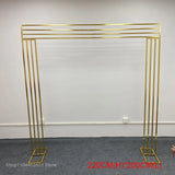 1pcs/3pcs Shining Gold Mirror Chuppah Acrylic Backdrop Stand for Wedding Decoration Flower Stand Walkway Pillar 2M/2.4M Tall