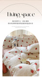 Knitted Class A Bedding Set Floral Style Bed Linen Set Soft Double Yarn Four-Piece Set Quilt Cover Set Bed Sheets Gift for Home